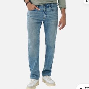 Faherty Brand Slim Straight Medium Wash 5 Pocket Jean Organic Cotton Men's 38x32